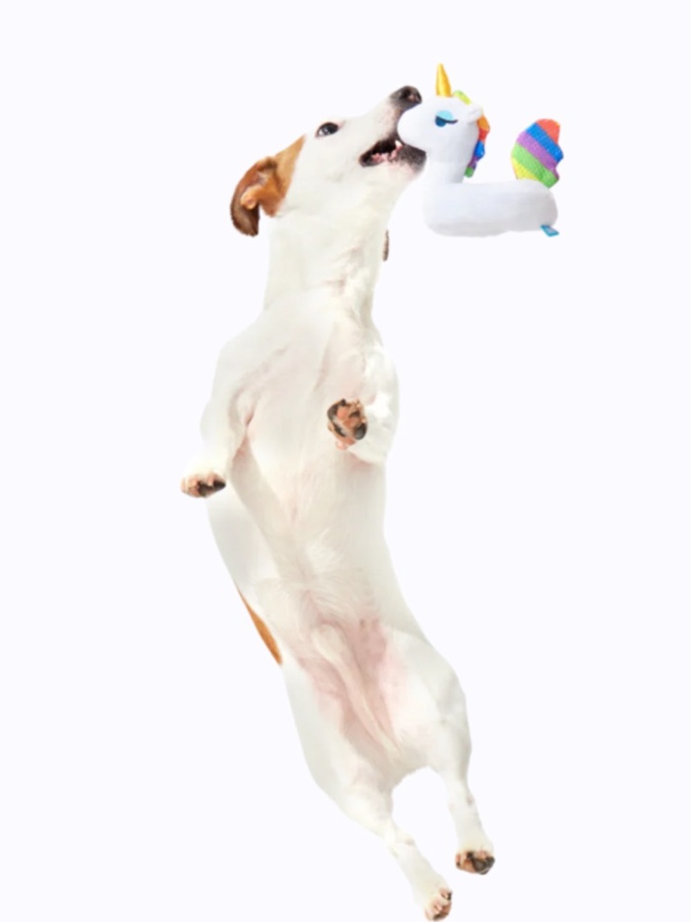 Bark ‘Tina The Tubular Unicorn’ White Unicorn Plush Dog Toy